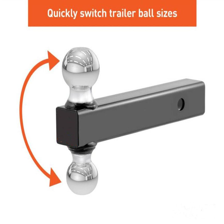 1-7/8 In. & 2 In. Black Double Ball Mount