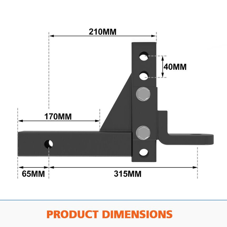 Adjustable Carbon Steel Trailer Hitch Ball Mount