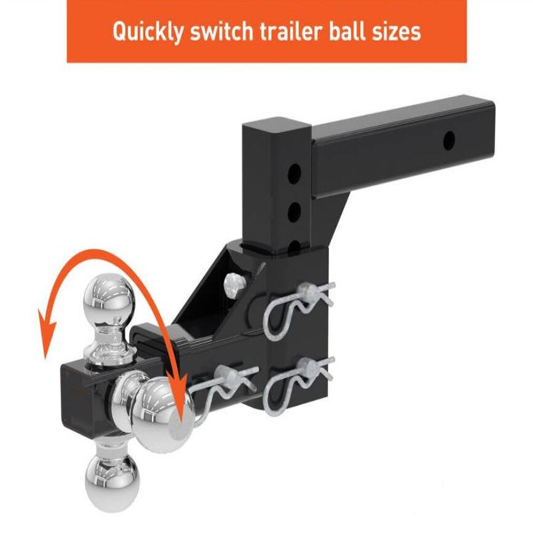 Heavy duty Adjustable Trailer Hitch  Triple Ball Mount