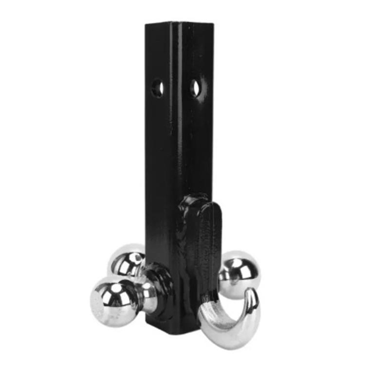 Adjustable Trailer Hitch Tri Ball Mount with Hook